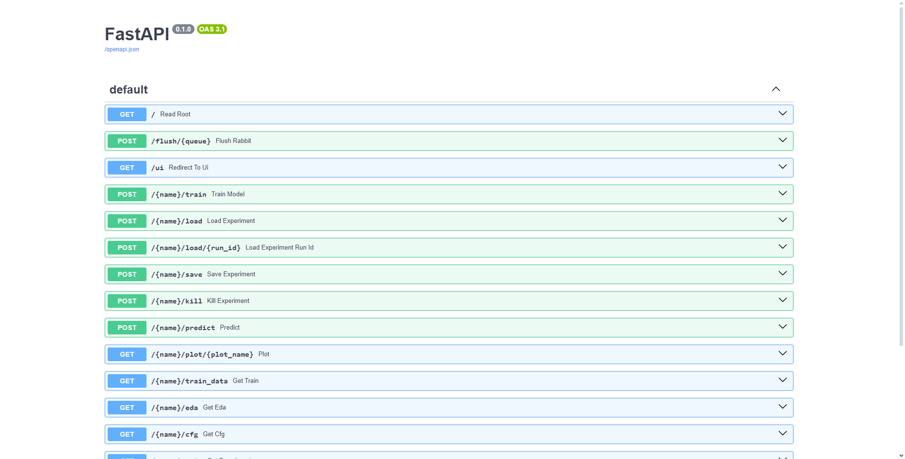 Backend UI.